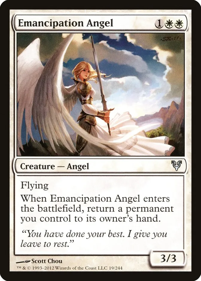 2012 Avacyn Restored Emancipation Angel uncommon #19 uncommon card image