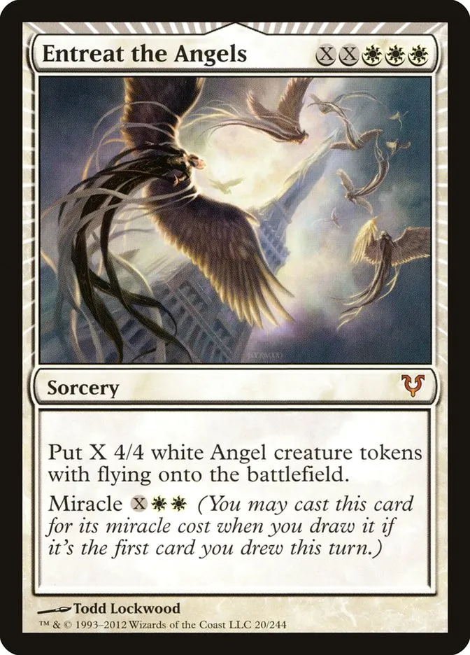 2012 Avacyn Restored Entreat the Angels mythic #20 mythic card image