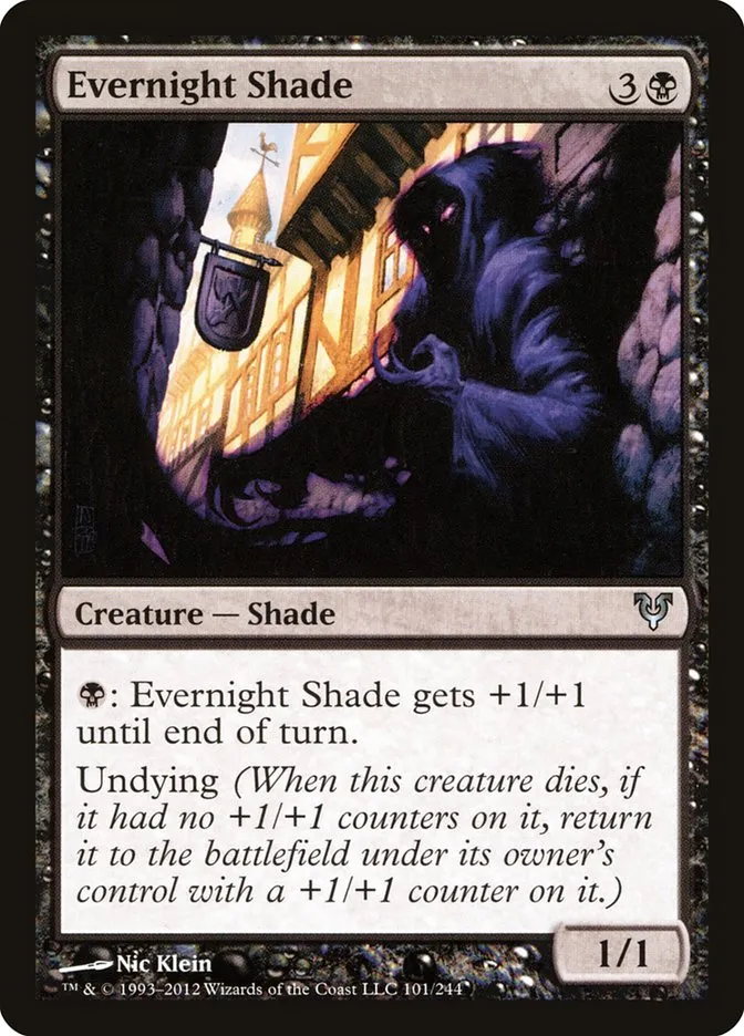 2012 Avacyn Restored Evernight Shade uncommon #101 uncommon card image