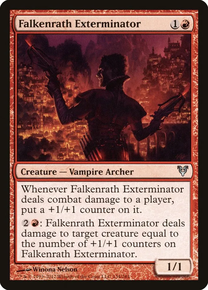 2012 Avacyn Restored Falkenrath Exterminator #134 uncommon card image