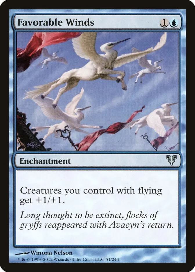 2012 Avacyn Restored Favorable Winds uncommon #51 uncommon card image