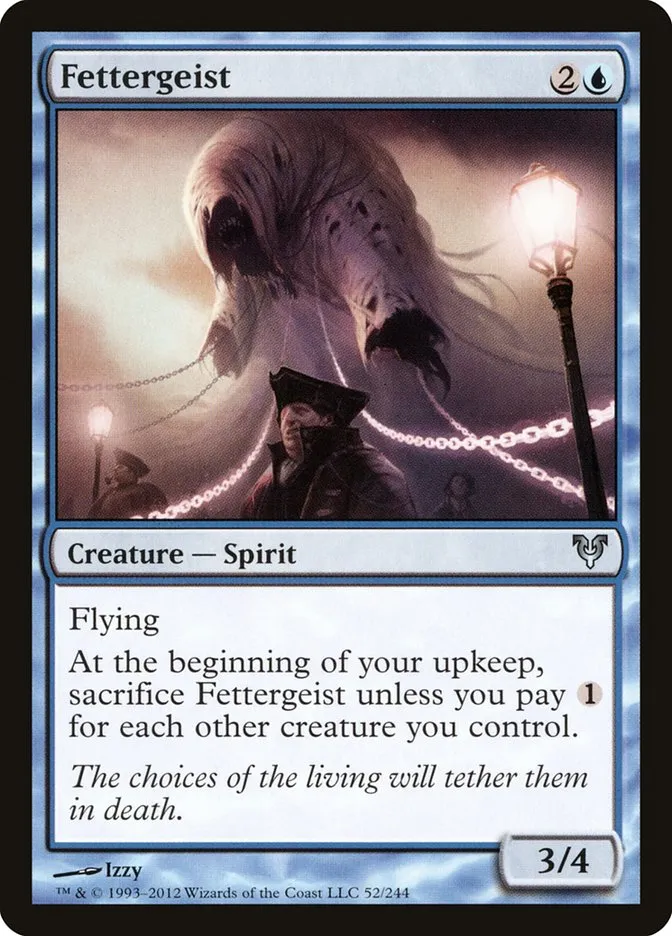 2012 Avacyn Restored Fettergeist uncommon #52 uncommon card image