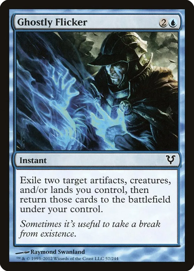 2012 Avacyn Restored Ghostly Flicker common #57 common card image