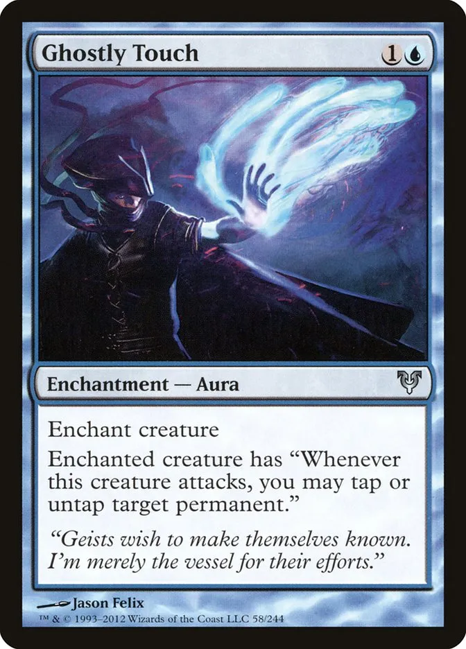2012 Avacyn Restored Ghostly Touch uncommon #58 uncommon card image