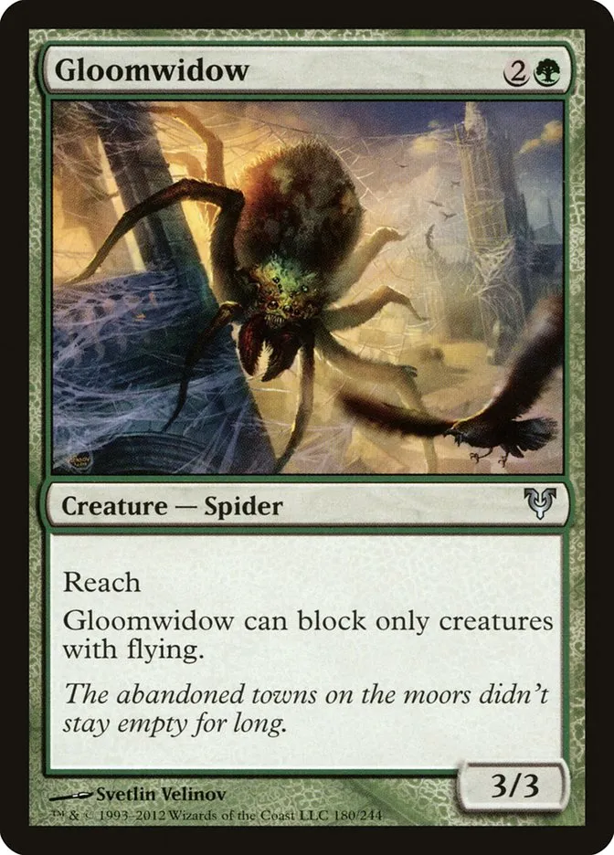 2012 Avacyn Restored Gloomwidow #180 uncommon card image