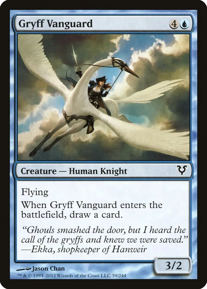 2012 Avacyn Restored Gryff Vanguard common #59 common card image