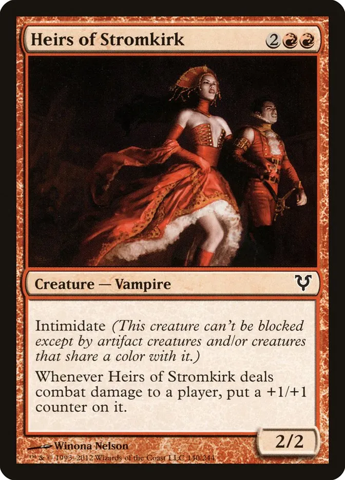 2012 Avacyn Restored Heirs of Stromkirk #140 common card image