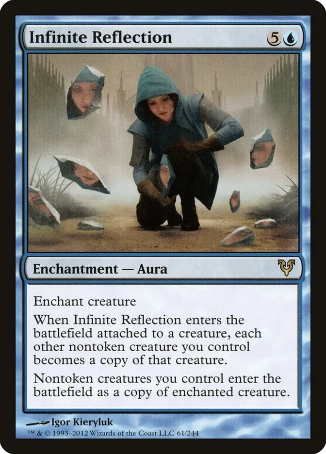 2012 Avacyn Restored Infinite Reflection rare #61 rare card image