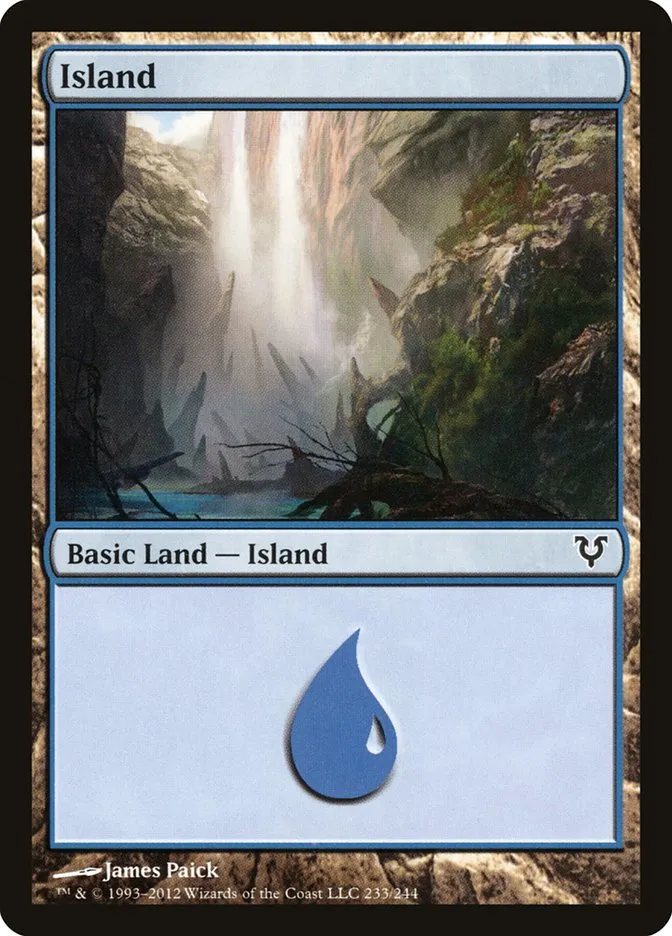 2012 Avacyn Restored Island common #233 common card image