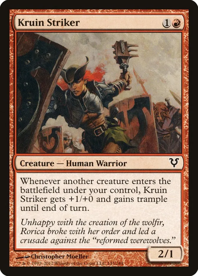 2012 Avacyn Restored Kruin Striker common #143 common card image
