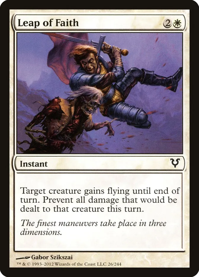 2012 Avacyn Restored Leap of Faith common #26 common card image