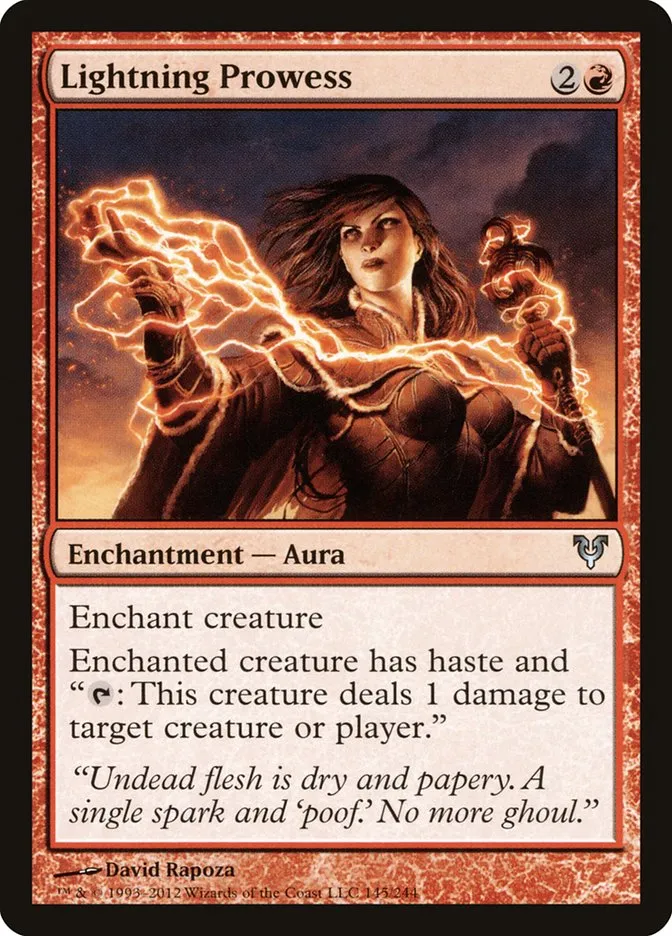 2012 Avacyn Restored Lightning Prowess uncommon #145 uncommon card image