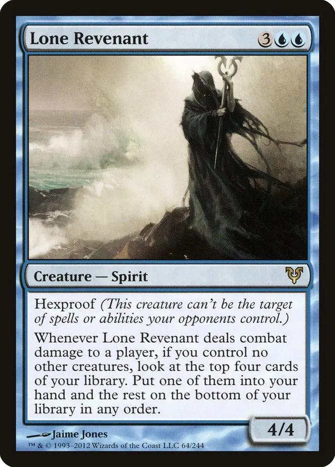 2012 Avacyn Restored Lone Revenant rare #64 rare card image
