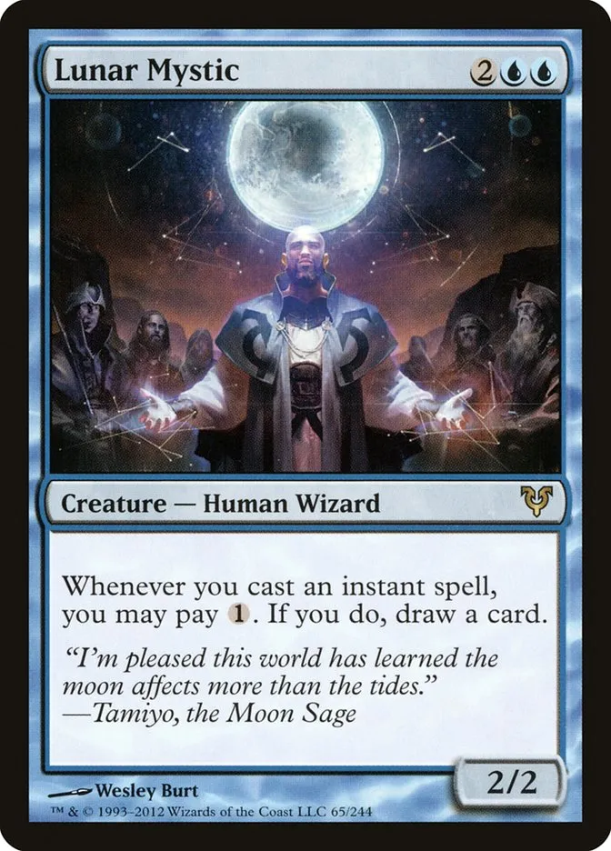 2012 Avacyn Restored Lunar Mystic rare #65 rare card image