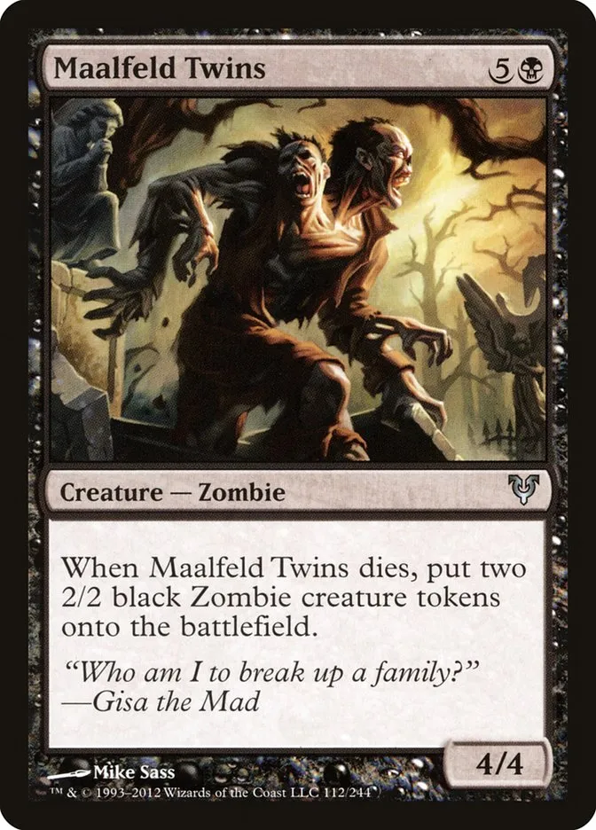 2012 Avacyn Restored Maalfeld Twins #112 uncommon card image