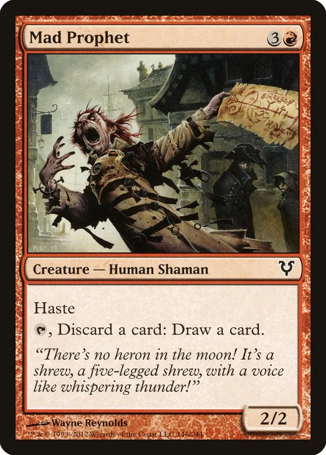 2012 Avacyn Restored Mad Prophet common #146 common card image