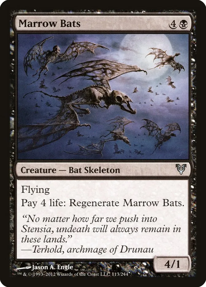 2012 Avacyn Restored Marrow Bats uncommon #113 uncommon card image