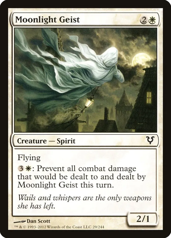 2012 Avacyn Restored Moonlight Geist common #29 common card image