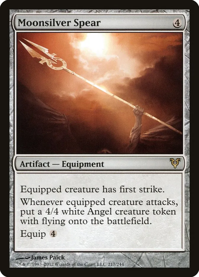 2012 Avacyn Restored Moonsilver Spear rare #217 rare card image