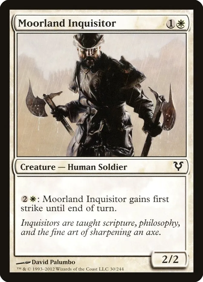 2012 Avacyn Restored Moorland Inquisitor common #30 common card image