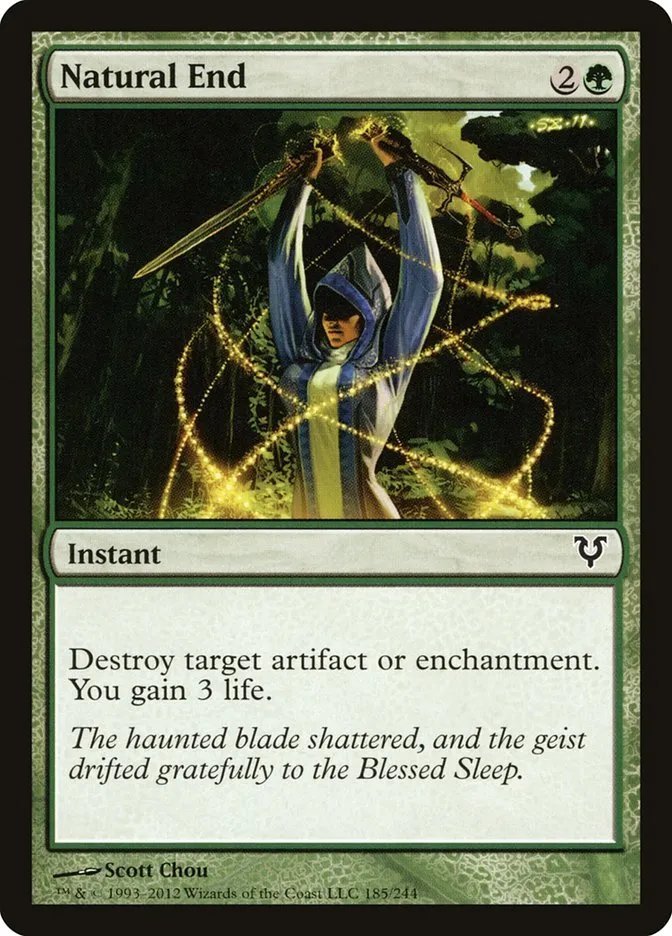 2012 Avacyn Restored Natural End common #185 common card image