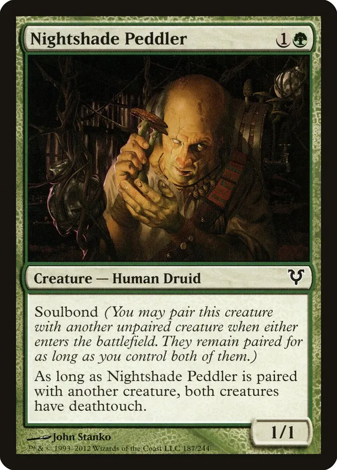 2012 Avacyn Restored Nightshade Peddler #187 common card image