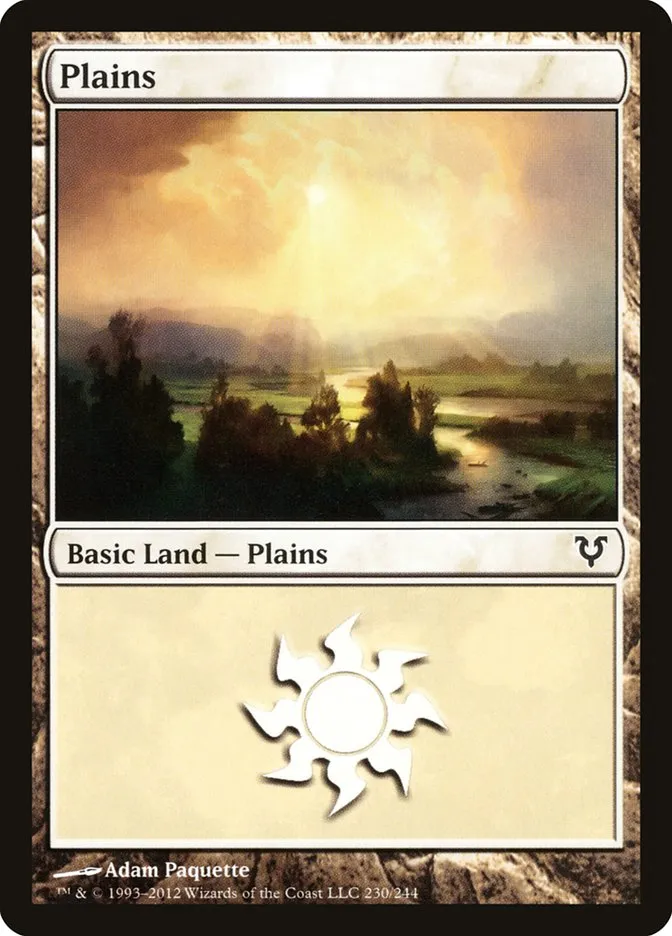 2012 Avacyn Restored Plains common #230 common card image