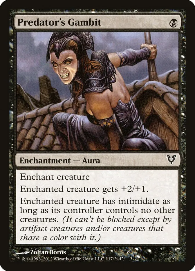 2012 Avacyn Restored Predator's Gambit common #117 common card image