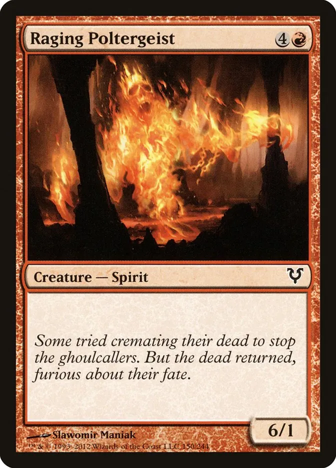 2012 Avacyn Restored Raging Poltergeist common #150 common card image
