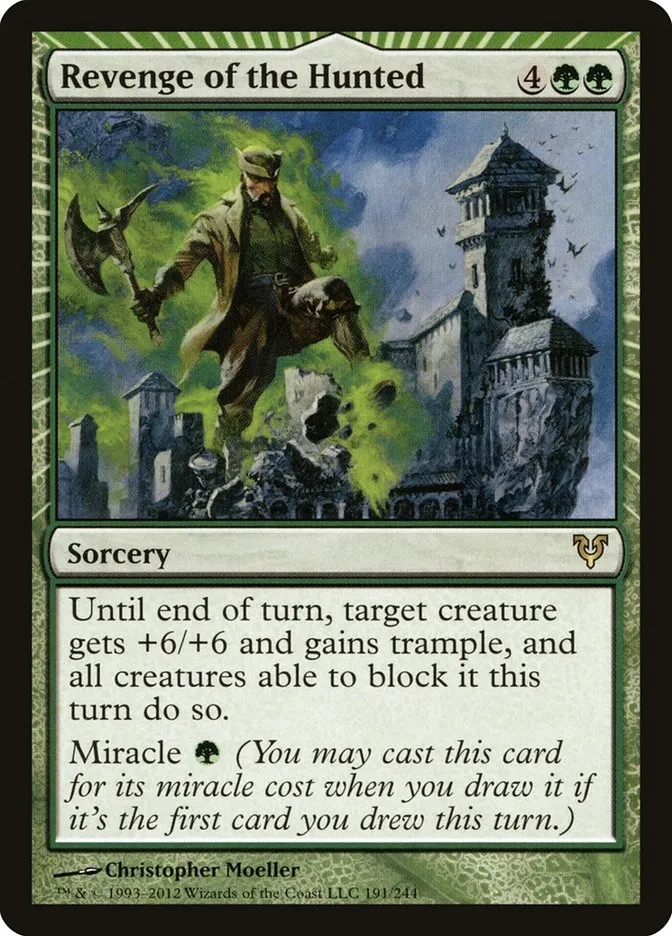 2012 Avacyn Restored Revenge of the Hunted rare #191 rare card image