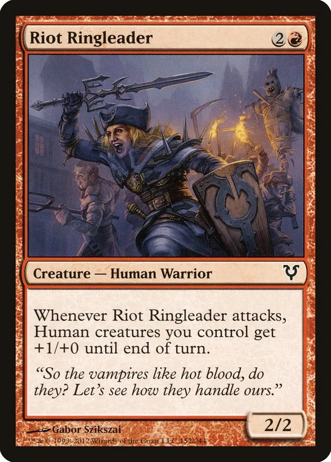 2012 Avacyn Restored Riot Ringleader common #152 common card image