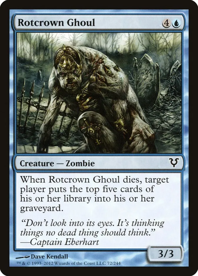 2012 Avacyn Restored Rotcrown Ghoul common #72 common card image