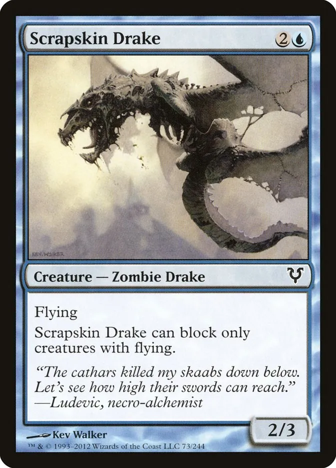 2012 Avacyn Restored Scrapskin Drake common #73 common card image