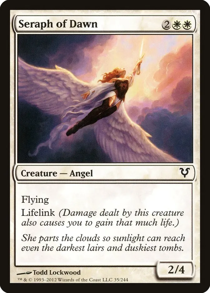2012 Avacyn Restored Seraph of Dawn common #35 common card image