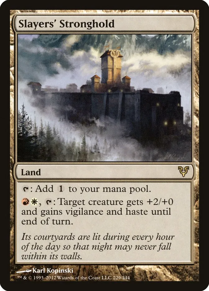 2012 Avacyn Restored Slayers' Stronghold rare #229 rare card image