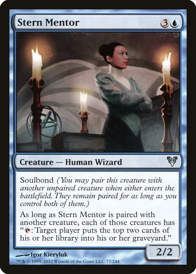 2012 Avacyn Restored Stern Mentor uncommon #77 uncommon card image