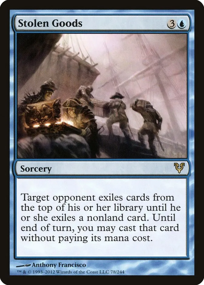 2012 Avacyn Restored Stolen Goods rare #78 rare card image