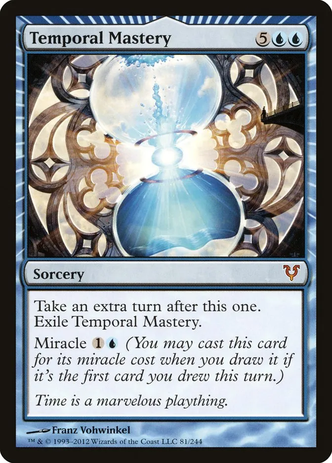 2012 Avacyn Restored Temporal Mastery mythic #81 mythic card image
