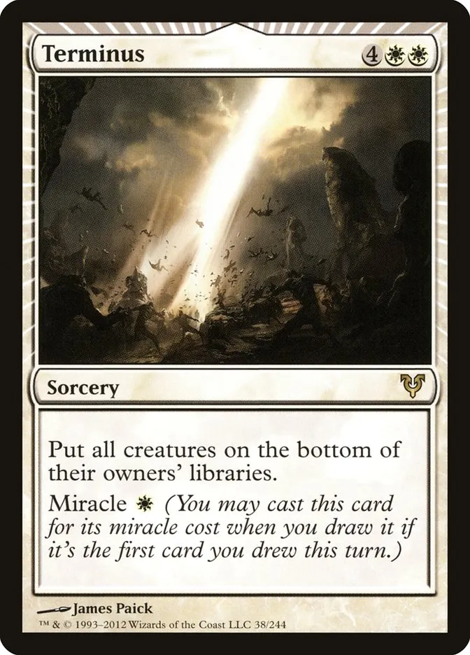 2012 Avacyn Restored Terminus rare #38 rare card image