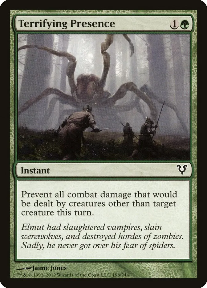 2012 Avacyn Restored Terrifying Presence #196 common card image
