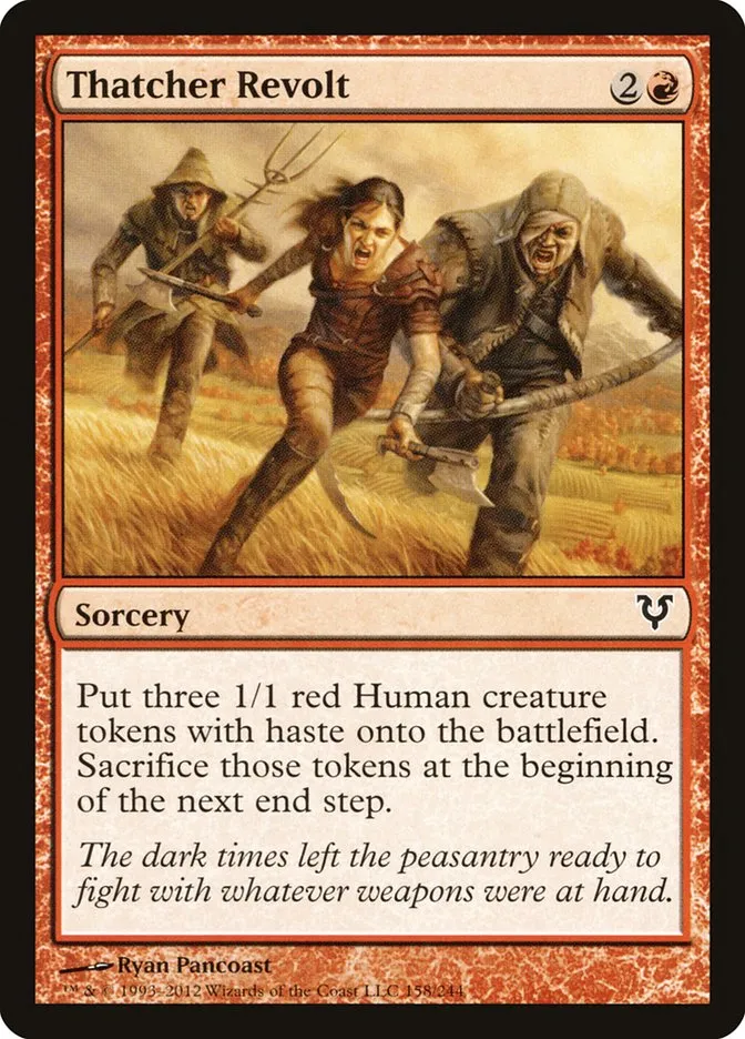 2012 Avacyn Restored Thatcher Revolt common #158 common card image