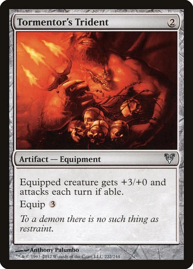 2012 Avacyn Restored Tormentor's Trident #222 uncommon card image