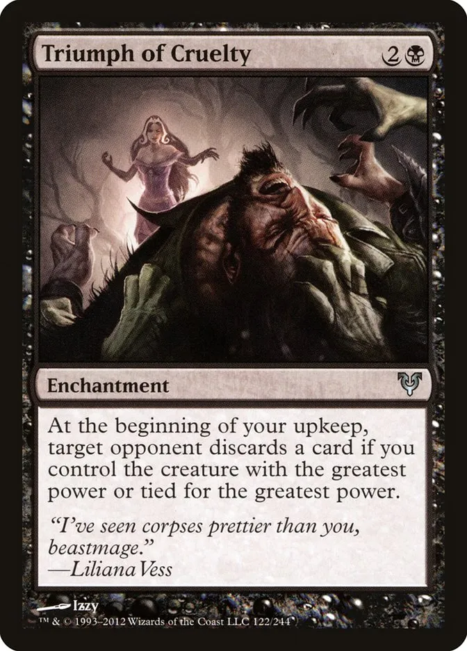 2012 Avacyn Restored Triumph of Cruelty #122 uncommon card image