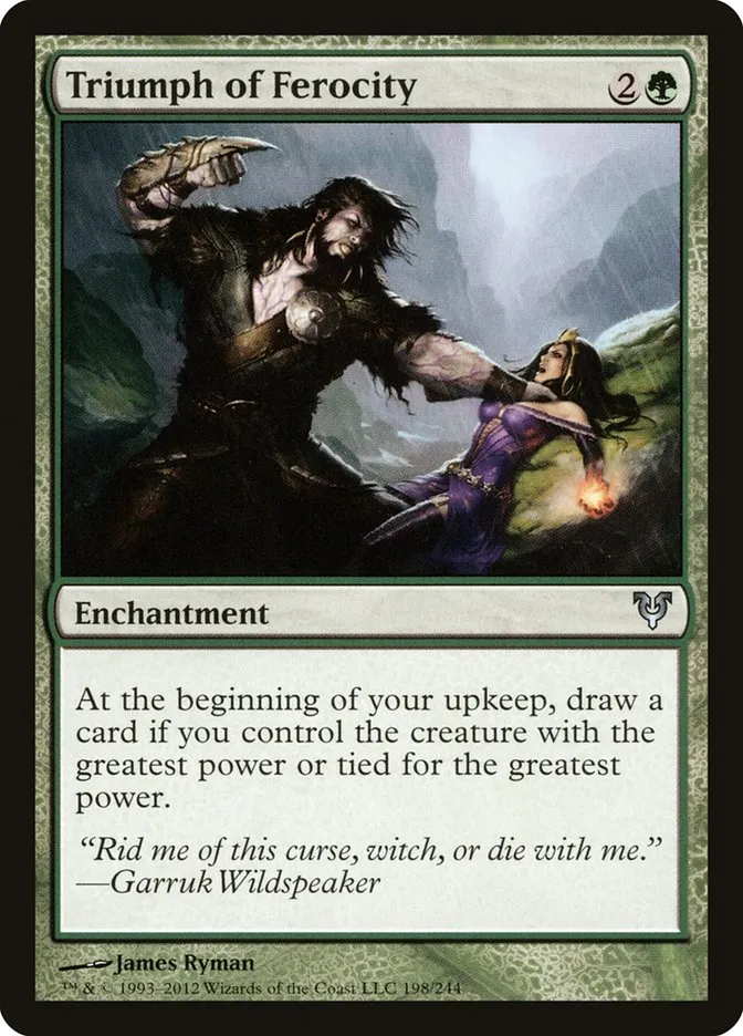 2012 Avacyn Restored Triumph of Ferocity #198 uncommon card image