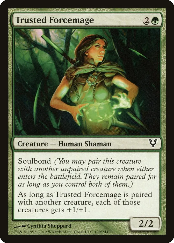 2012 Avacyn Restored Trusted Forcemage common #199 common card image