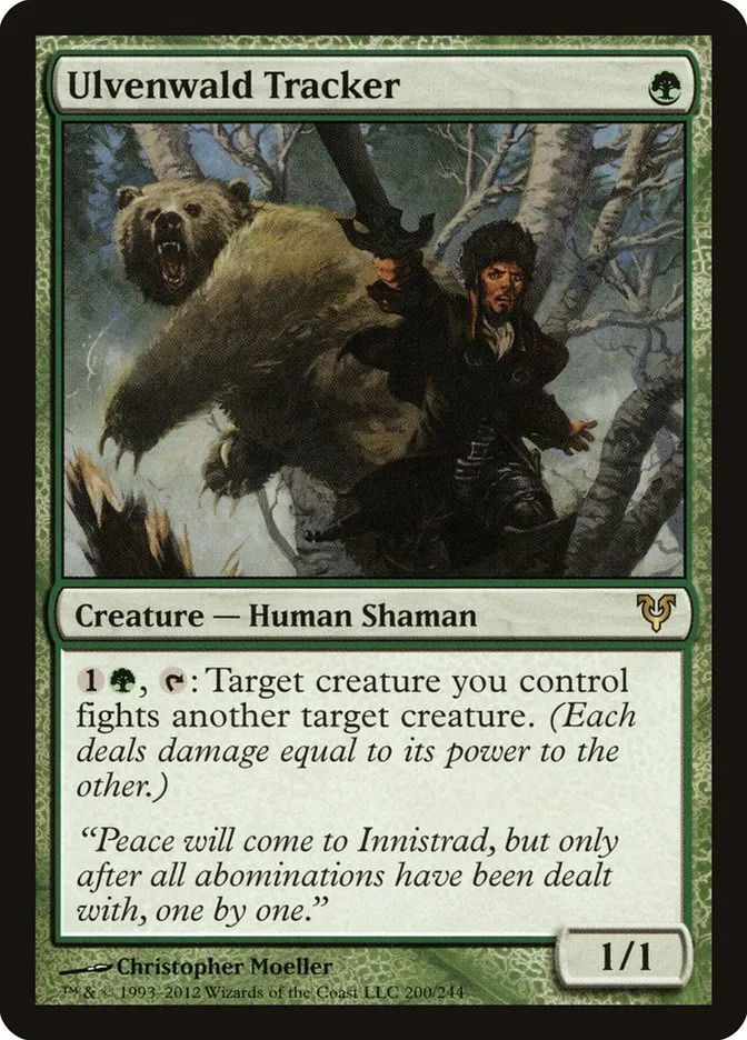2012 Avacyn Restored Ulvenwald Tracker rare #200 rare card image