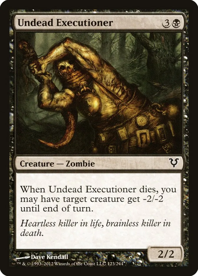 2012 Avacyn Restored Undead Executioner common #123 common card image