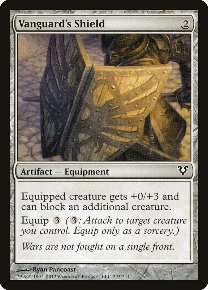 2012 Avacyn Restored Vanguard's Shield common #223 common card image