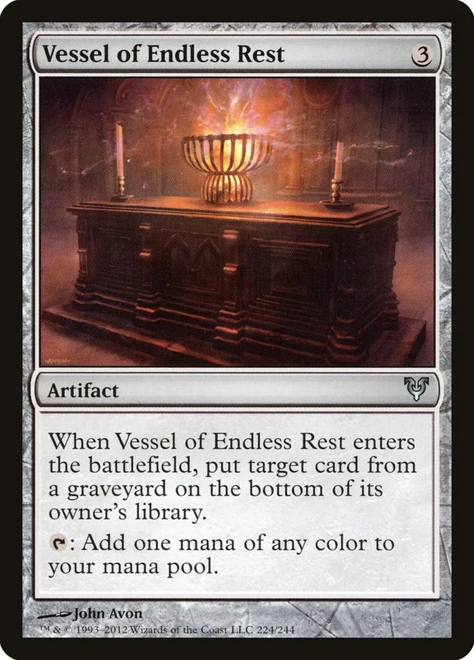 2012 Avacyn Restored Vessel of Endless Rest #224 uncommon card image