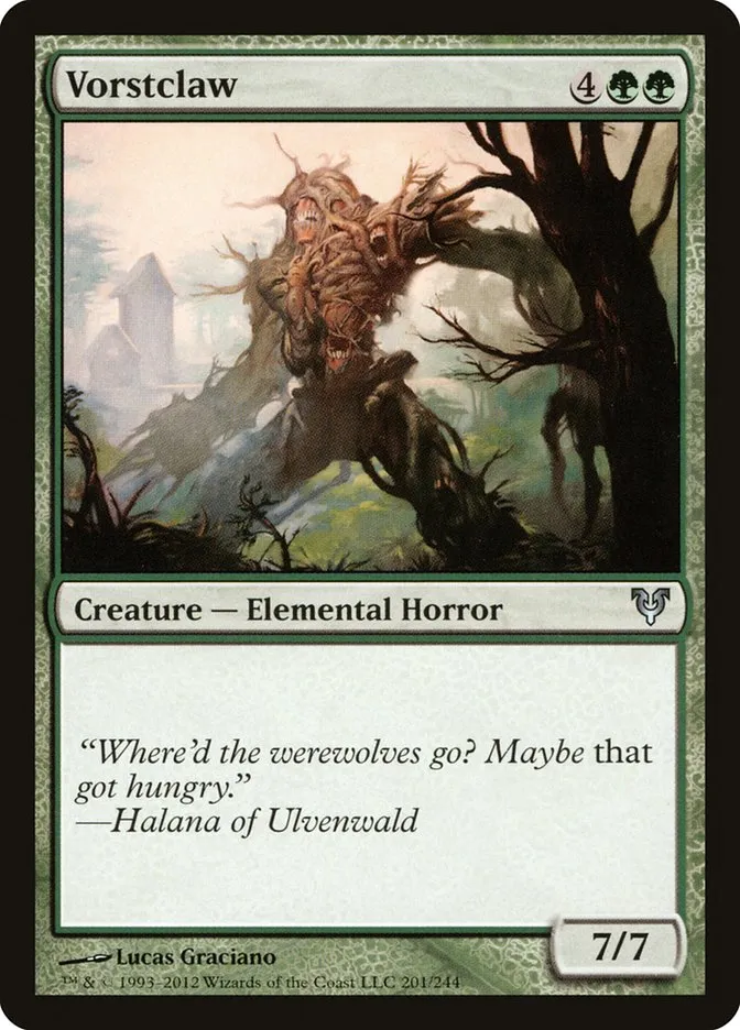 2012 Avacyn Restored Vorstclaw uncommon #201 uncommon card image